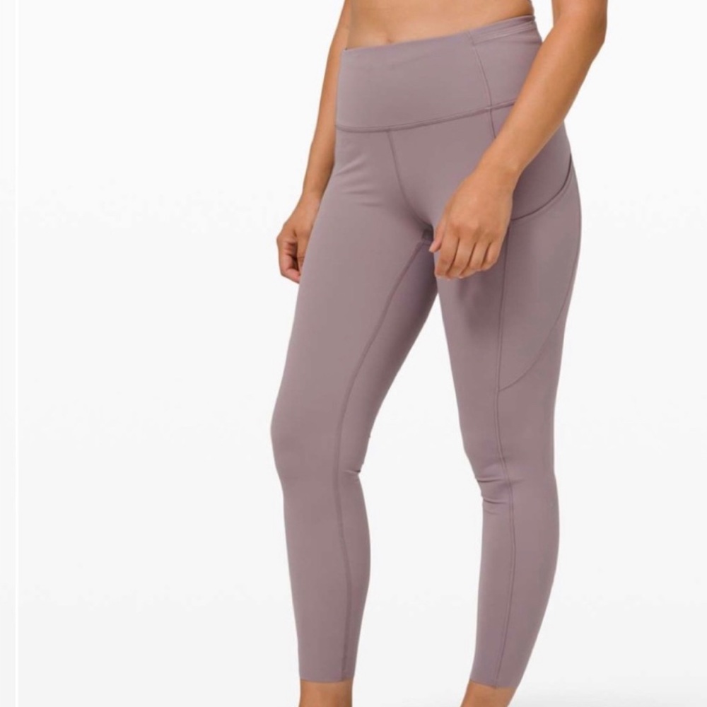 Lululemon violet verbena purple fast and free leggings 25 inch